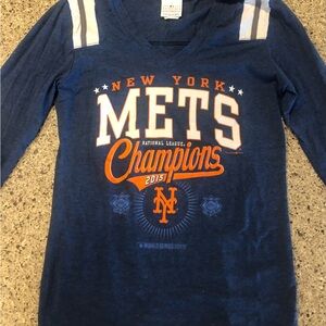 New York Mets  Blue Long Sleeve Shirt